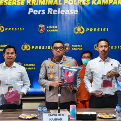 Enam Anak Jadi Korban, Polres Kampar Ekspos Tiga Kasus Pencabulan