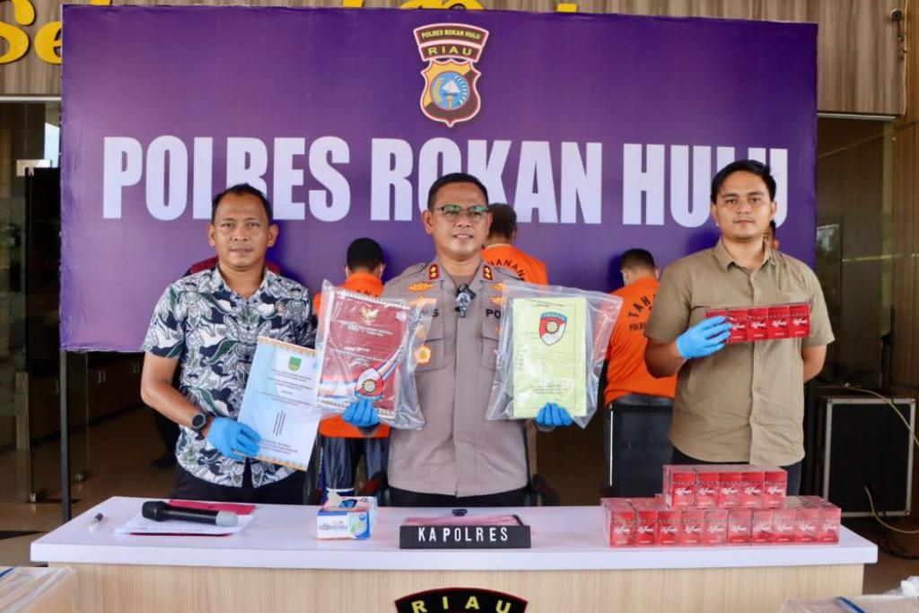 Polres Rohul Gagalkan Peredaran Ribuan Rokok Ilegal
