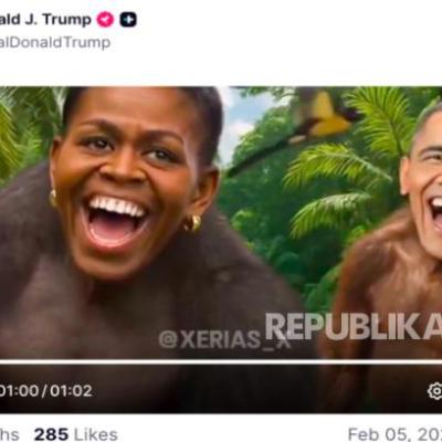 Posting Video Barack-Michelle Obama Berbadan Kera, Dinilai Rasis