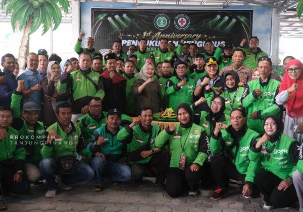 HUT ke-1 Mitra Gojek Tanjungpinang, Ketua TP PKK Tekankan Kekompakan dan Keselamatan